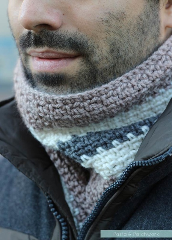 Pasta & Patchwork Winter 2014-15 Project Round-up: Men's Striped Crochet Scarf (link to pattern in post)