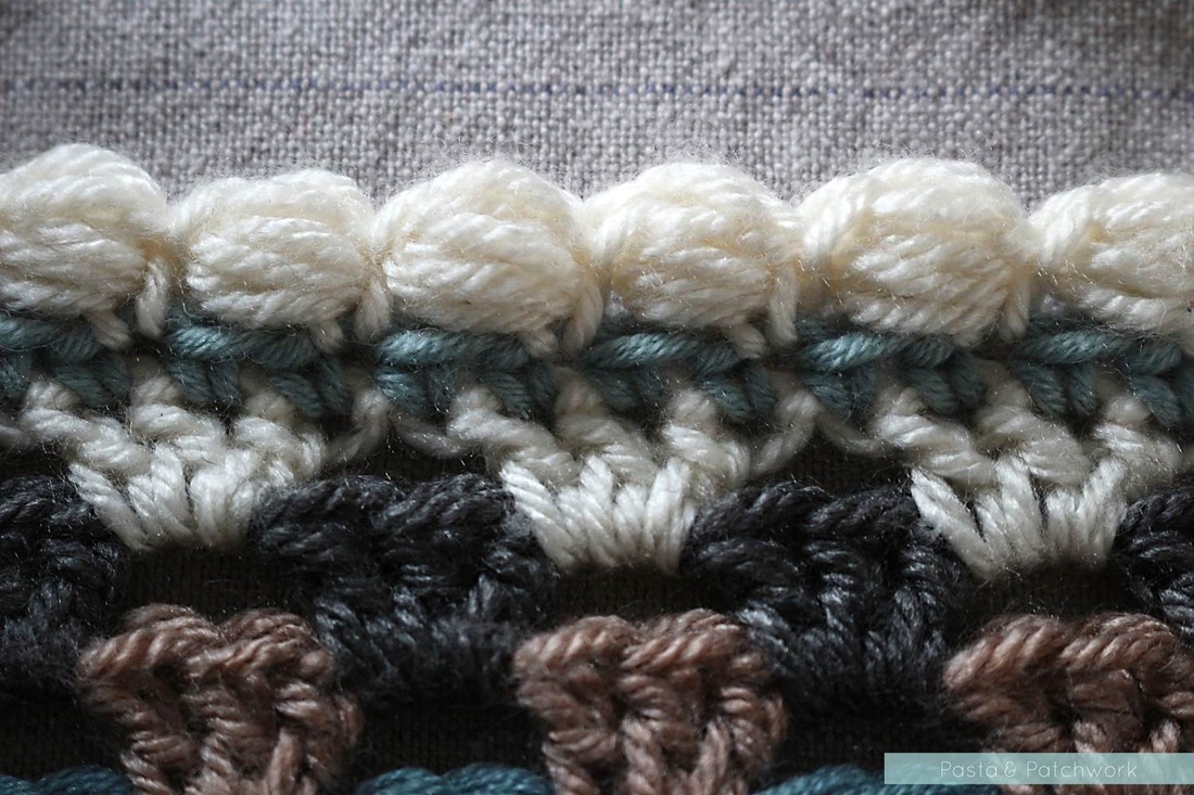 Crochet bobble edge - looks great on any granny square projects such as ponchos or blankets!