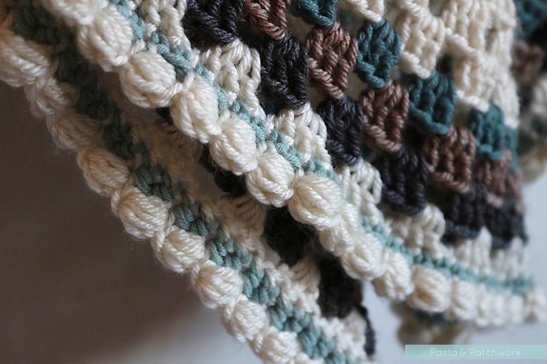 Granny crochet with bobble edge - would look great on a granny square blanket too! 