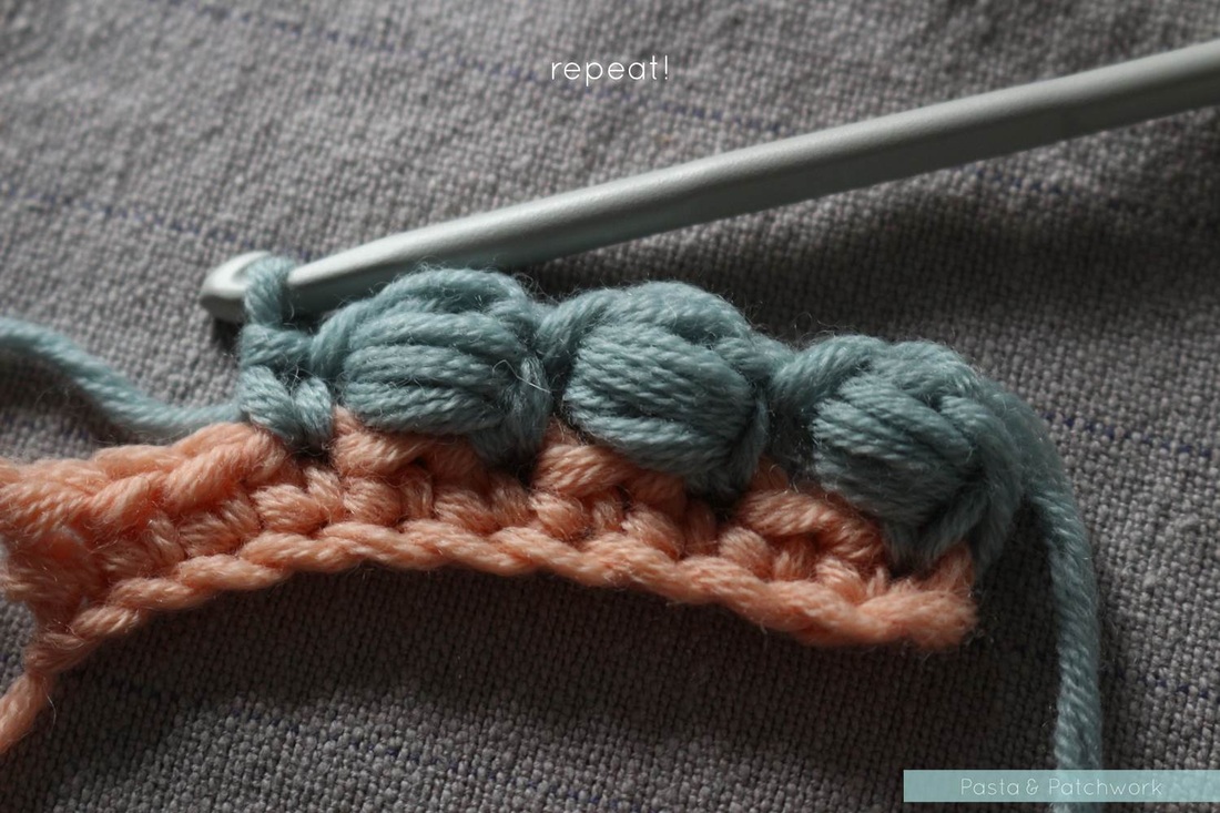 How to make a crochet bobble edge - free photo tutorial by Pasta & Patchwork