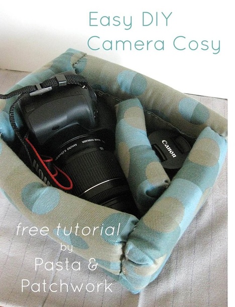 Pasta & Patchwork Winter 2014-15 Project Round-up: DIY DSLR Camera Cosy (link to instructions in post)