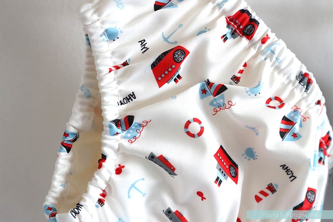 REVIEW | Charlie Banana 2-in-1 Swim Diaper & Training Pants - Ahoy print without snaps | Pasta & Patchwork Blog