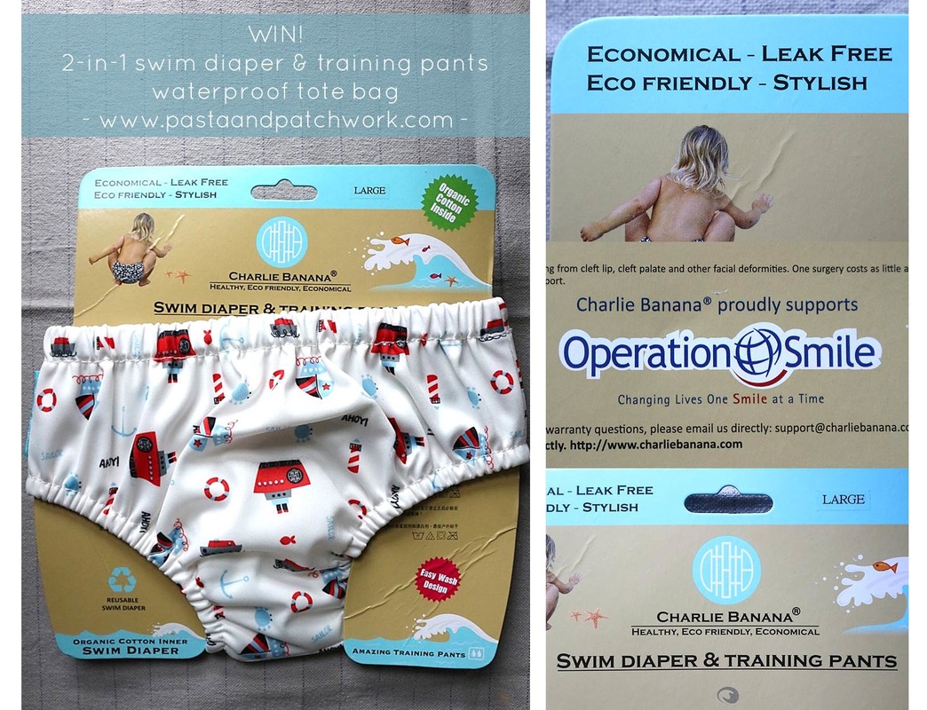 REVIEW & GIVEAWAY | Charlie Banana 2-in-1 Swim Diaper & Training Pants and Waterproof Tote Bag | Pasta & Patchwork Blog