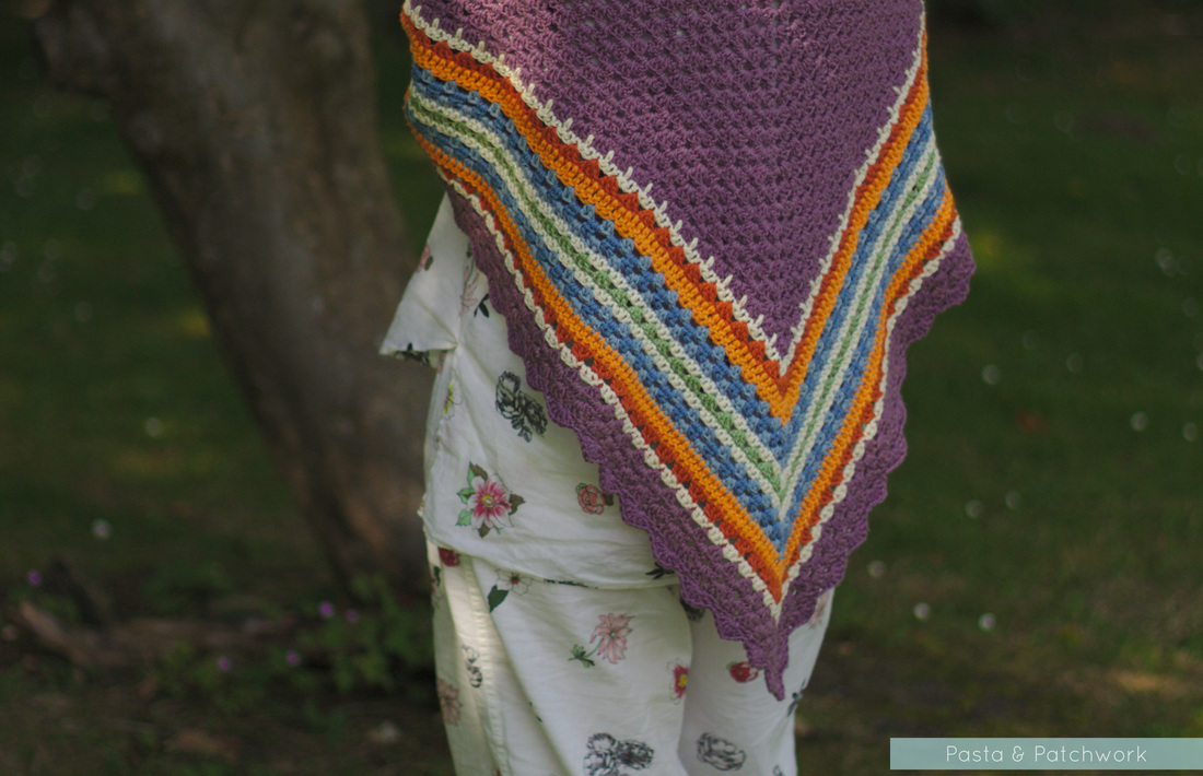 My take on the Nordic Shawl | Pattern by My Rose Valley | Image by Pasta & Patchwork