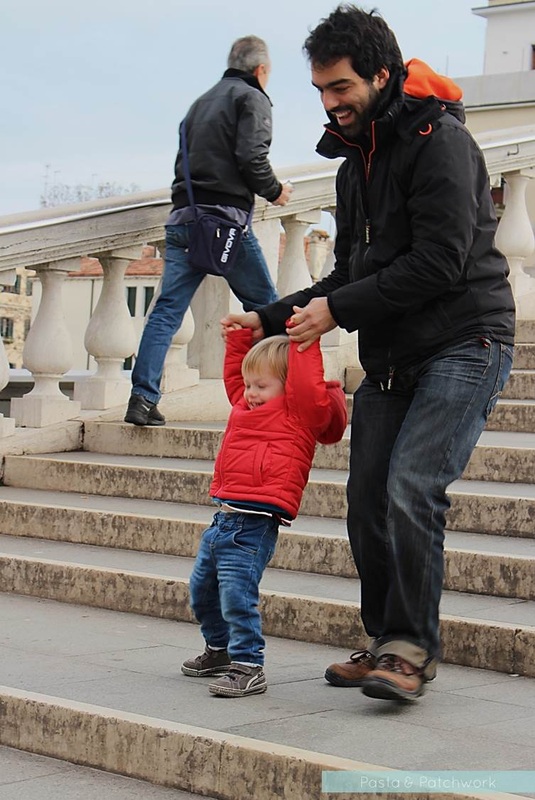 Toddler on Venice bridge