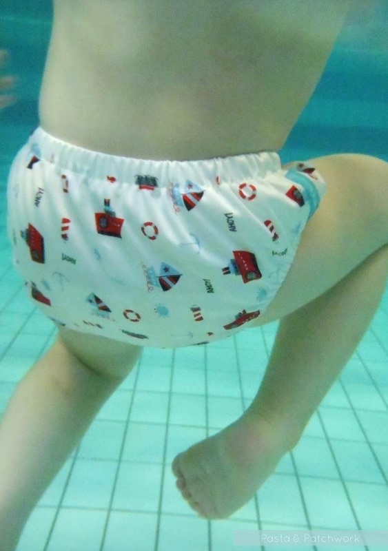 REVIEW | Charlie Banana 2-in-1 Swim Diaper & Training Pants - Ahoy print without snaps | Pasta & Patchwork Blog