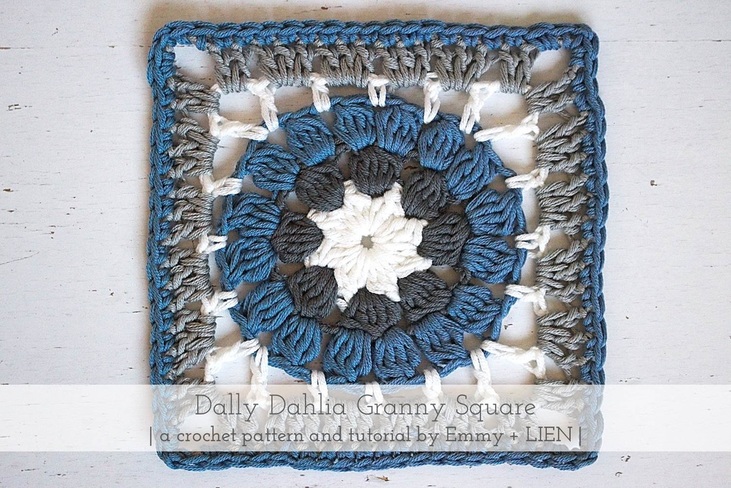 Dally Dahlia Square | A free crochet pattern and photo tutorial by Eline Alcocer at Pasta & Patchwork